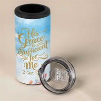 Christian Gifts For Women 4 in 1 Can Cooler Tumbler Encouraging Bible Verse Cross His Grace Is Sufficient For Me