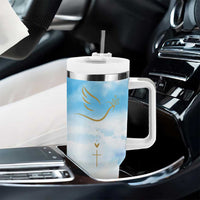 Christian Gifts For Women Tumbler With Handle Encouraging Bible Verse Cross His Grace Is Sufficient For Me