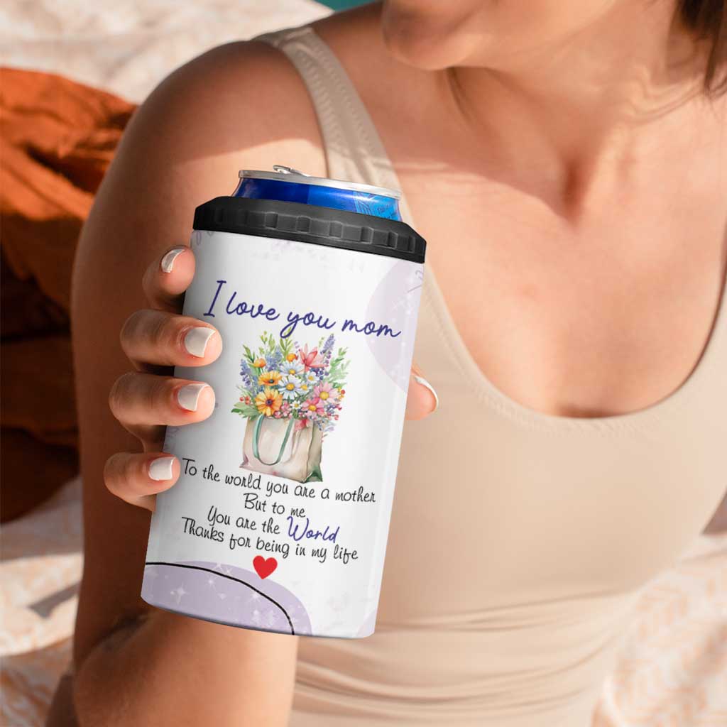 Birthday Gifts For Mom 4 in 1 Can Cooler Tumbler From Daughter Son I Love You Mom Valentines Mothers Day Present
