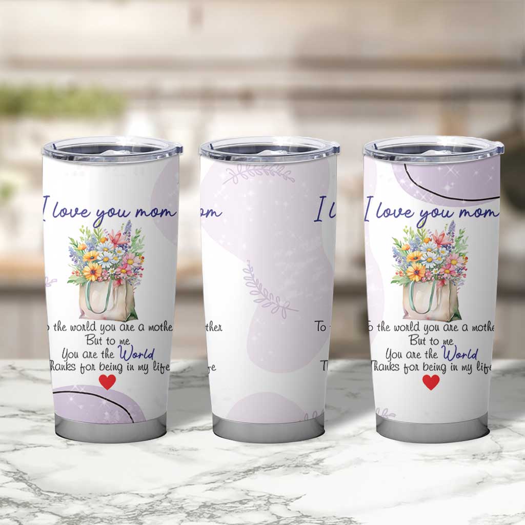 Birthday Gifts For Mom Tumbler Cup From Daughter Son I Love You Mom Valentines Mothers Day Present