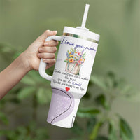 Birthday Gifts For Mom Tumbler With Handle From Daughter Son I Love You Mom Valentines Mothers Day Present