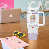 Birthday Gifts For Mom Tumbler With Handle From Daughter Son I Love You Mom Valentines Mothers Day Present