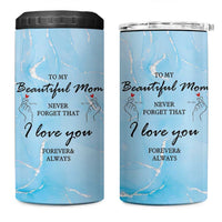 Valentine Gifts For Mom 4 in 1 Can Cooler Tumbler I Love You Mom Mama Momma Gift Ideas