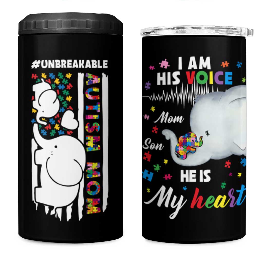 Autism Mom Gifts 4 in 1 Can Cooler Tumbler Autistic Kid Parents Mothers Day Autism Awareness