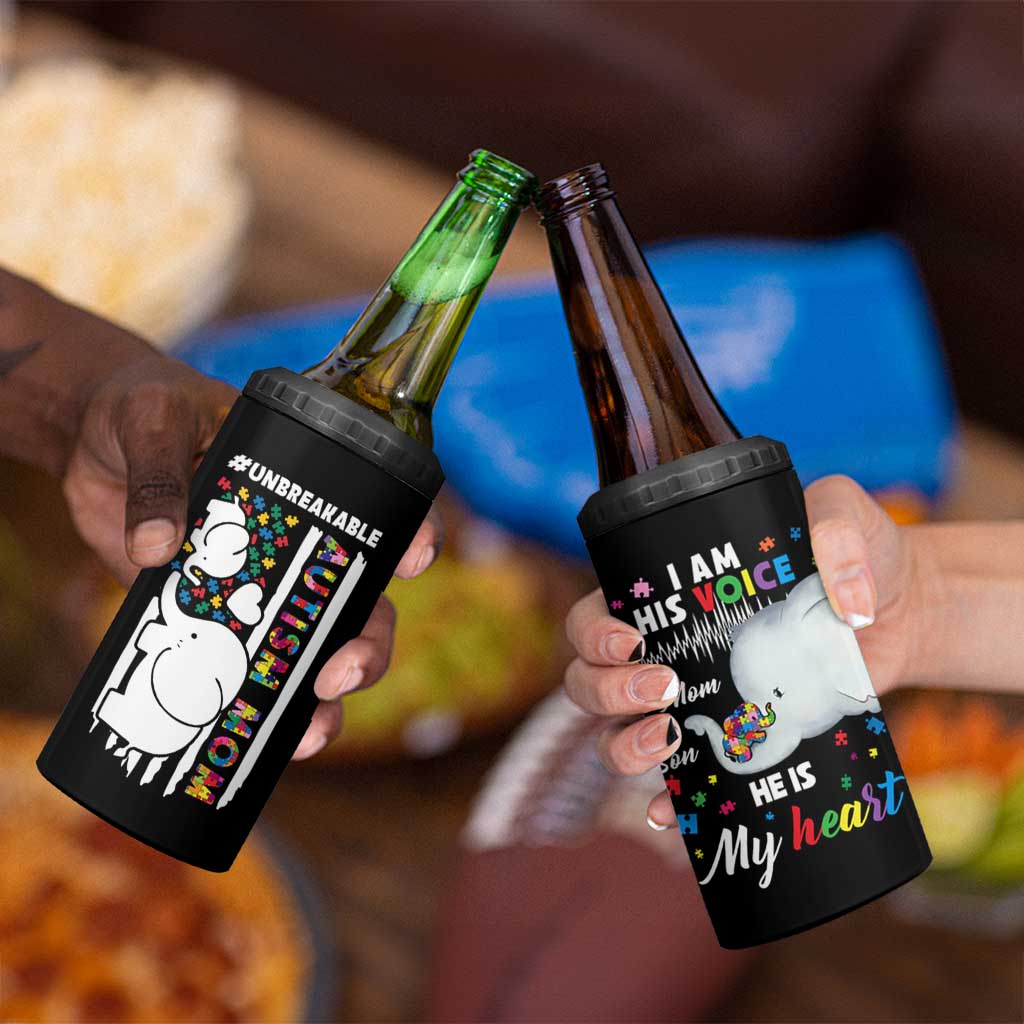 Autism Mom Gifts 4 in 1 Can Cooler Tumbler Autistic Kid Parents Mothers Day Autism Awareness