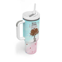Mothers Day Mom Gifts Tumbler With Handle Home is Where Mom Is
