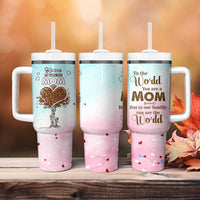 Mothers Day Mom Gifts Tumbler With Handle Home is Where Mom Is