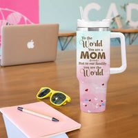 Mothers Day Mom Gifts Tumbler With Handle Home is Where Mom Is