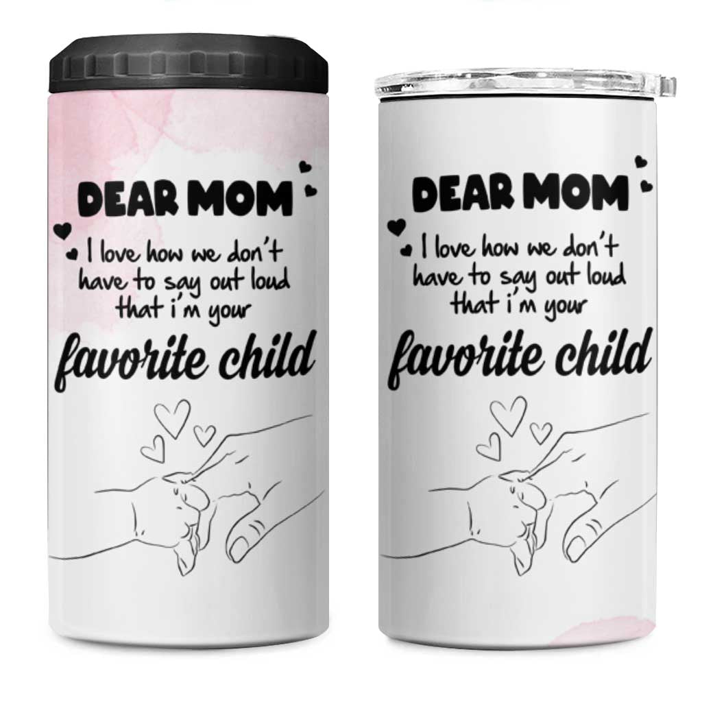 Mothers Day Gifts for Mom 4 in 1 Can Cooler Tumbler Mama I'm Your Favorite Child