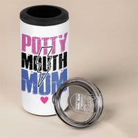 Funny Mom Birthday Gift 4 in 1 Can Cooler Tumbler Potty Mouth Mom Valentines Mothers Day Present