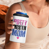 Funny Mom Birthday Gift 4 in 1 Can Cooler Tumbler Potty Mouth Mom Valentines Mothers Day Present