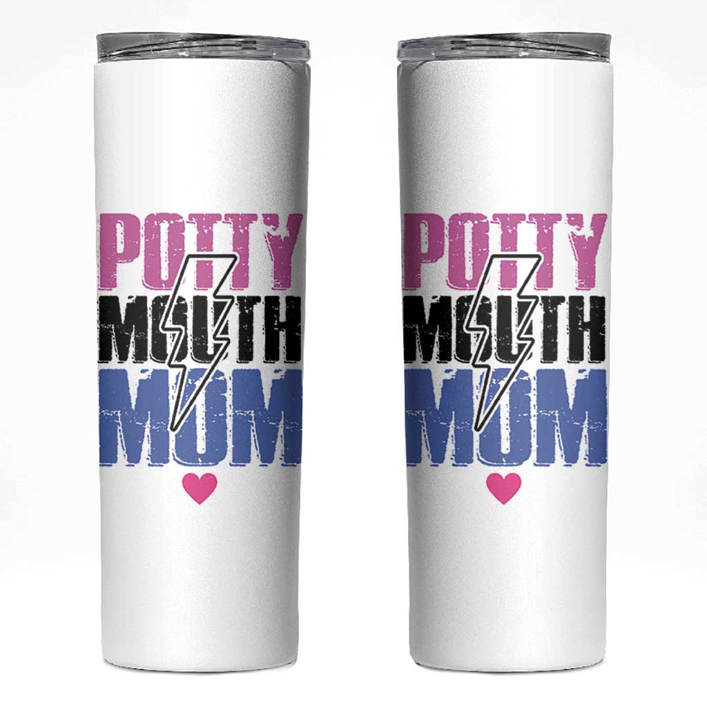 Funny Mom Birthday Gift Skinny Tumbler Potty Mouth Mom Valentines Mothers Day Present