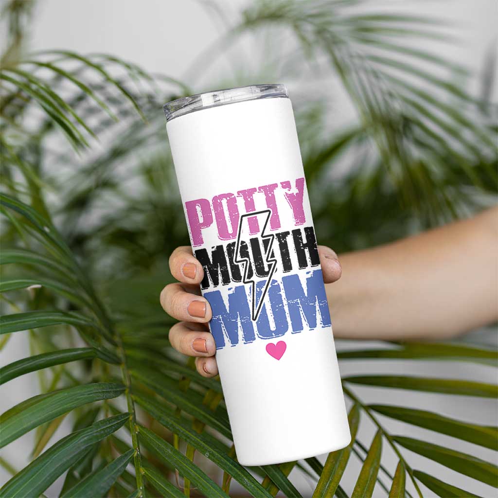 Funny Mom Birthday Gift Skinny Tumbler Potty Mouth Mom Valentines Mothers Day Present