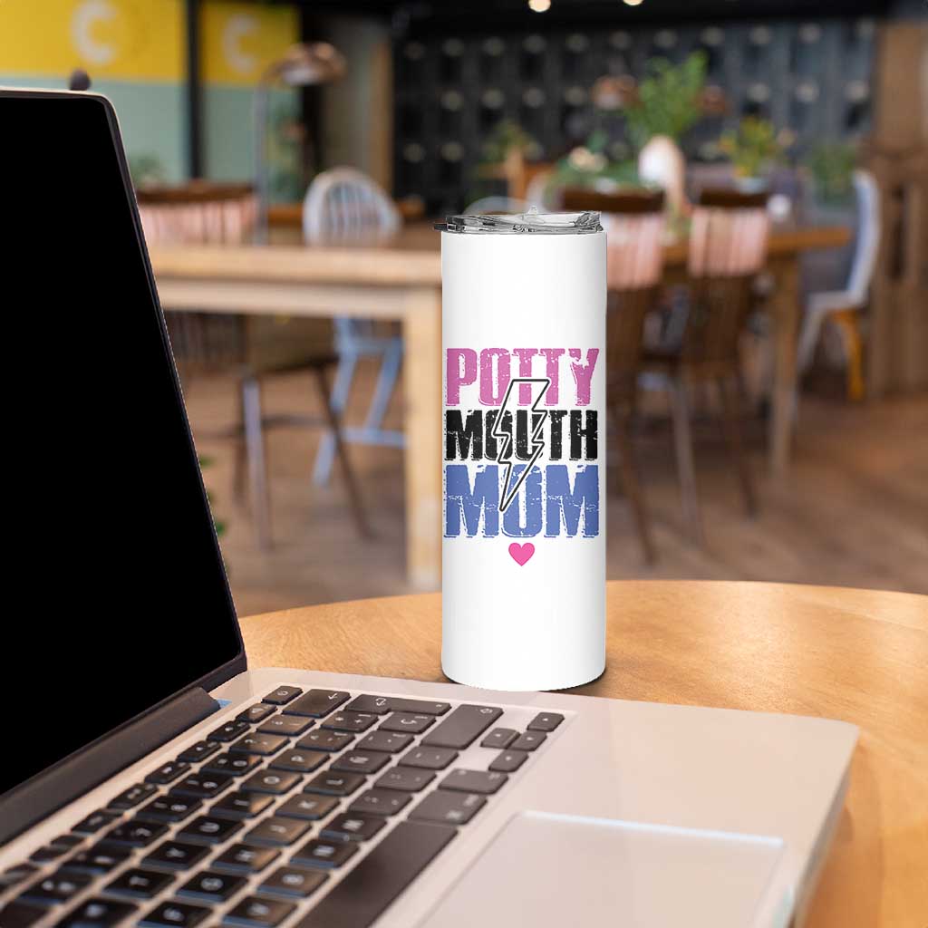 Funny Mom Birthday Gift Skinny Tumbler Potty Mouth Mom Valentines Mothers Day Present