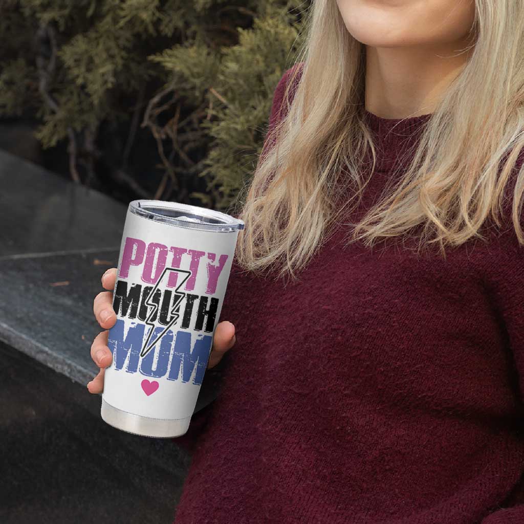 Funny Mom Birthday Gift Tumbler Cup Potty Mouth Mom Valentines Mothers Day Present
