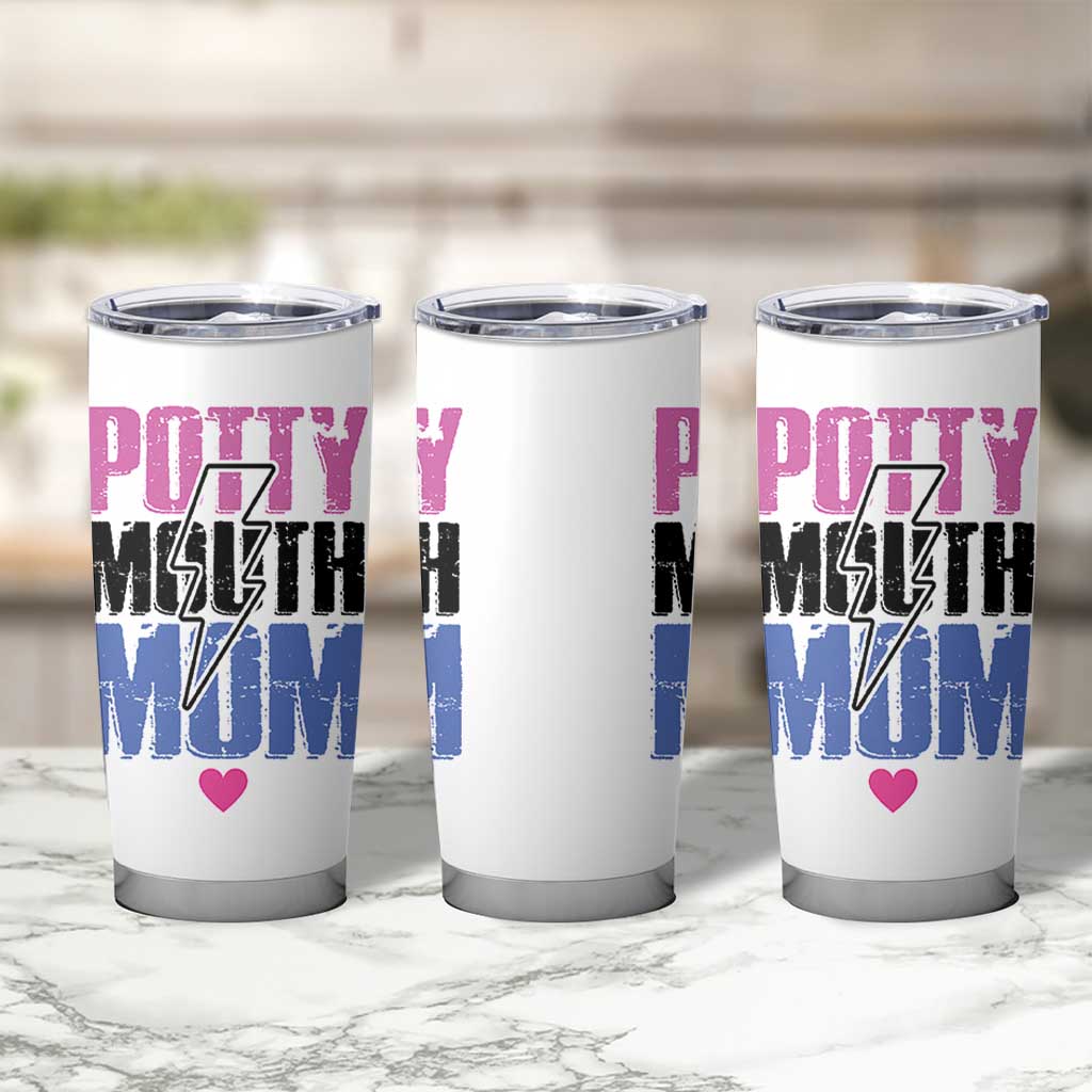 Funny Mom Birthday Gift Tumbler Cup Potty Mouth Mom Valentines Mothers Day Present