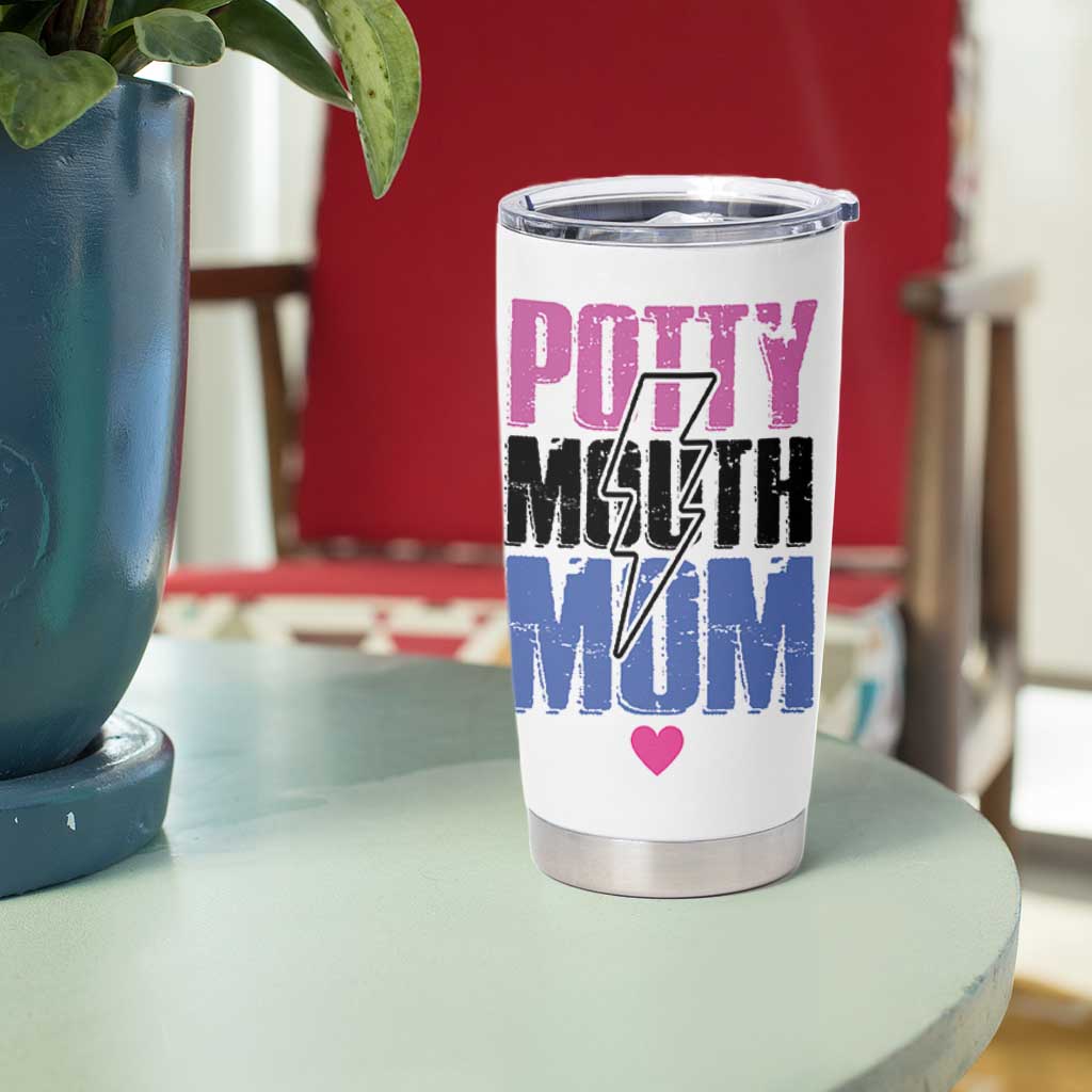 Funny Mom Birthday Gift Tumbler Cup Potty Mouth Mom Valentines Mothers Day Present