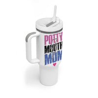 Funny Mom Birthday Gift Tumbler With Handle Potty Mouth Mom Valentines Mothers Day Present
