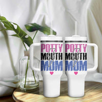 Funny Mom Birthday Gift Tumbler With Handle Potty Mouth Mom Valentines Mothers Day Present