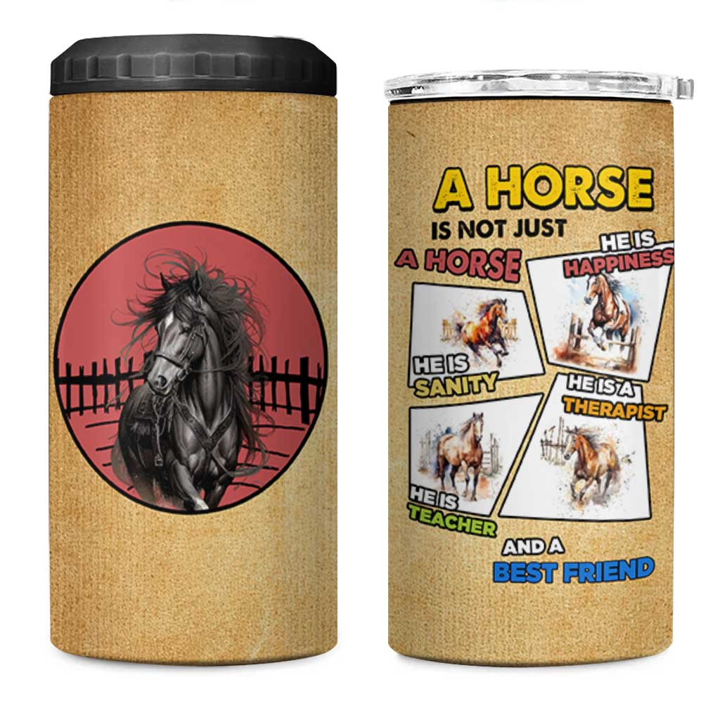 Horse Lovers 4 in 1 Can Cooler Tumbler Inspiration Equestrian Girls Cowgirl Gifts