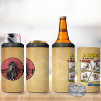 Horse Lovers 4 in 1 Can Cooler Tumbler Inspiration Equestrian Girls Cowgirl Gifts