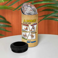 Horse Lovers 4 in 1 Can Cooler Tumbler Inspiration Equestrian Girls Cowgirl Gifts