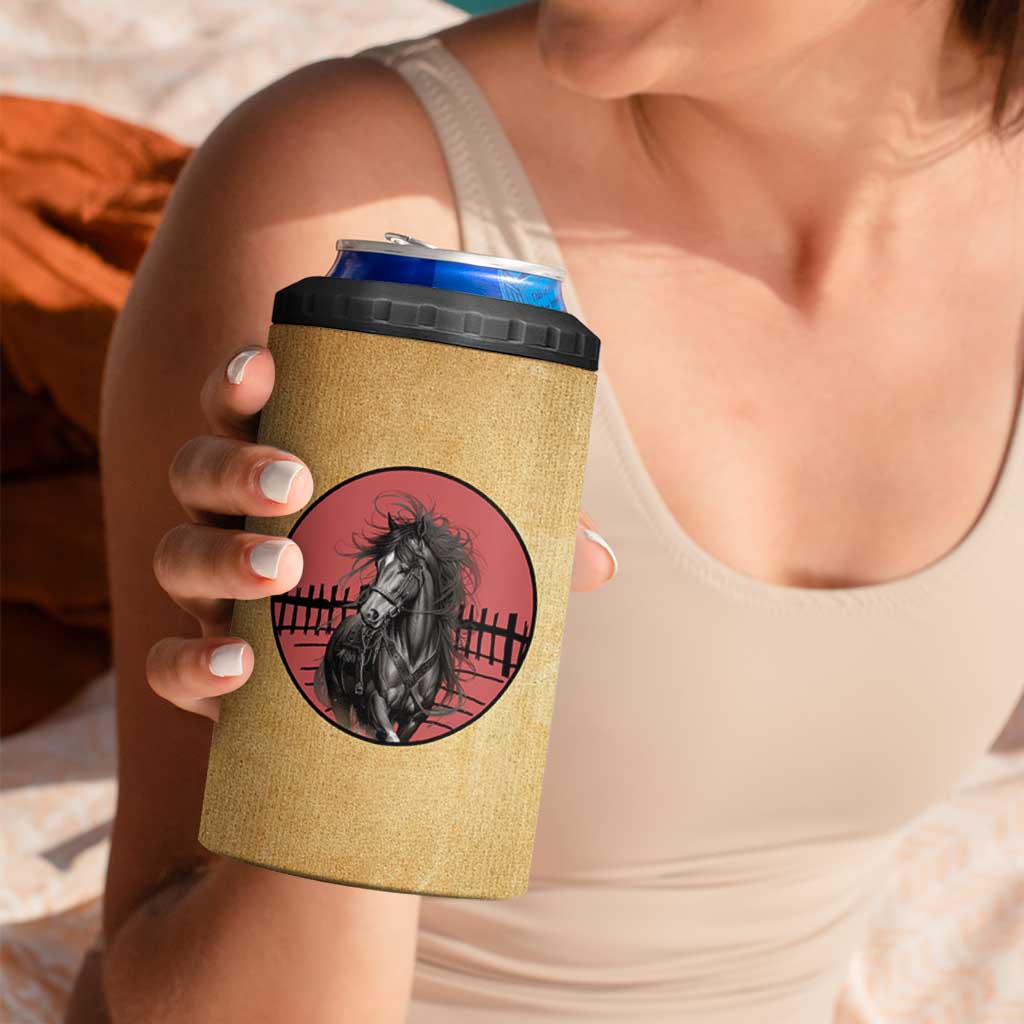 Horse Lovers 4 in 1 Can Cooler Tumbler Inspiration Equestrian Girls Cowgirl Gifts