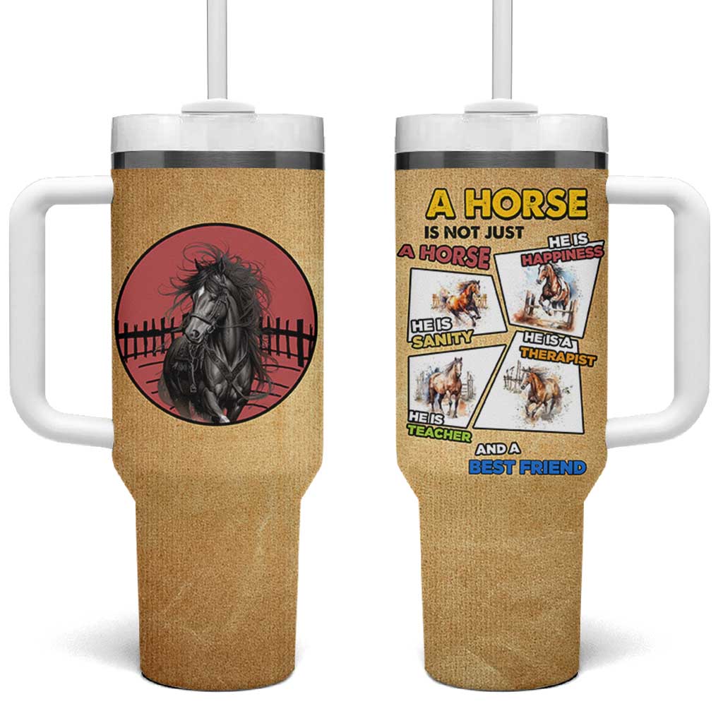 Horse Lovers Tumbler With Handle Inspiration Equestrian Girls Cowgirl Gifts