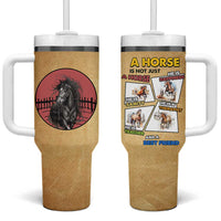 Horse Lovers Tumbler With Handle Inspiration Equestrian Girls Cowgirl Gifts