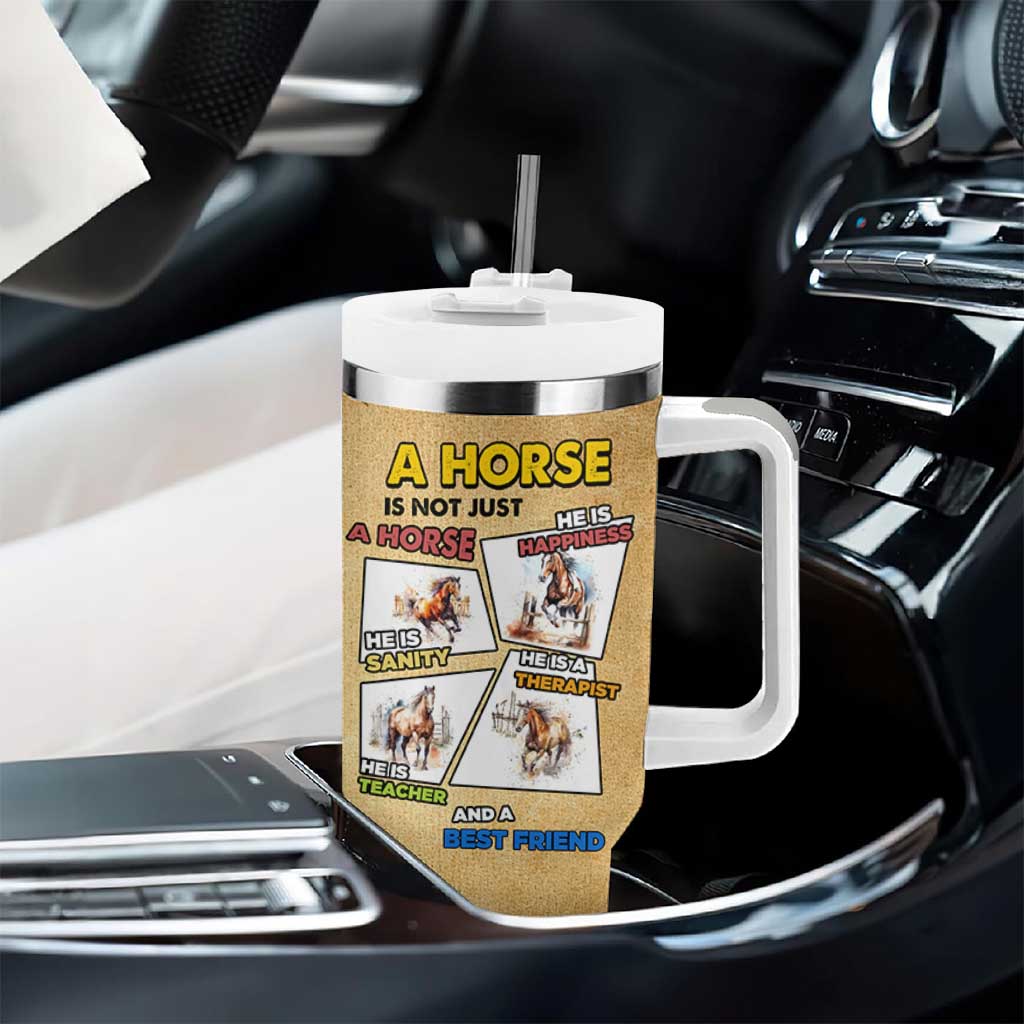 Horse Lovers Tumbler With Handle Inspiration Equestrian Girls Cowgirl Gifts