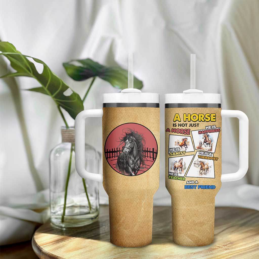 Horse Lovers Tumbler With Handle Inspiration Equestrian Girls Cowgirl Gifts