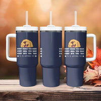 Funny Dog Lover Tumbler With Handle Retro Peeking Dog Every Snack You Make Fun Pet Humor