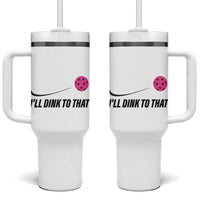 Pickleball Gifts For Women Tumbler With Handle Dink Responsibly Pickle Ball Lovers Player Coach