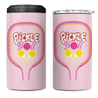 Pickleball Gifts For Women 4 in 1 Can Cooler Tumbler Womens Pink Pickle Ball Lovers Player Coach