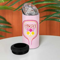 Pickleball Gifts For Women 4 in 1 Can Cooler Tumbler Womens Pink Pickle Ball Lovers Player Coach