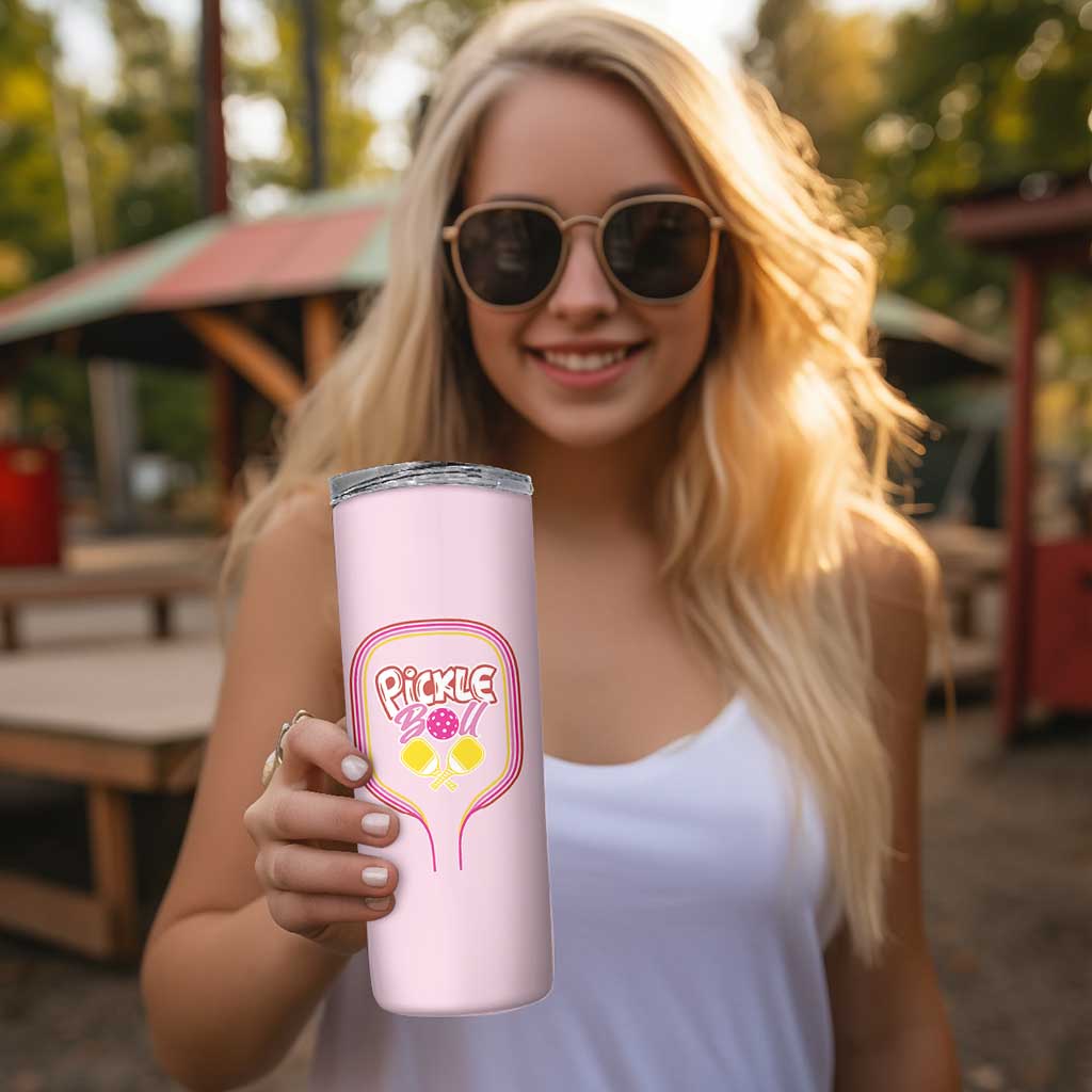 Pickleball Gifts For Women Skinny Tumbler Womens Pink Pickle Ball Lovers Player Coach