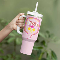 Pickleball Gifts For Women Tumbler With Handle Womens Pink Pickle Ball Lovers Player Coach