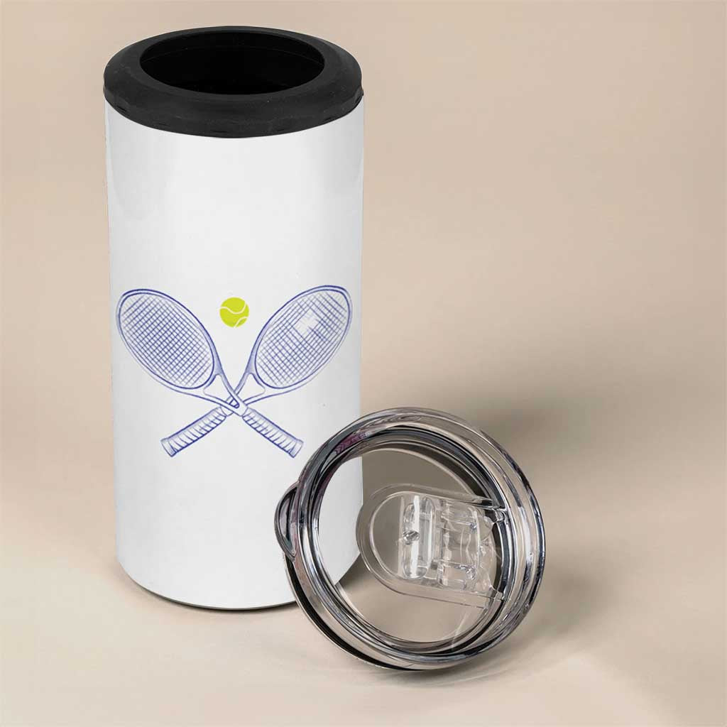 Funny Tennis 4 in 1 Can Cooler Tumbler Tears Of The People I Beat At Tennis