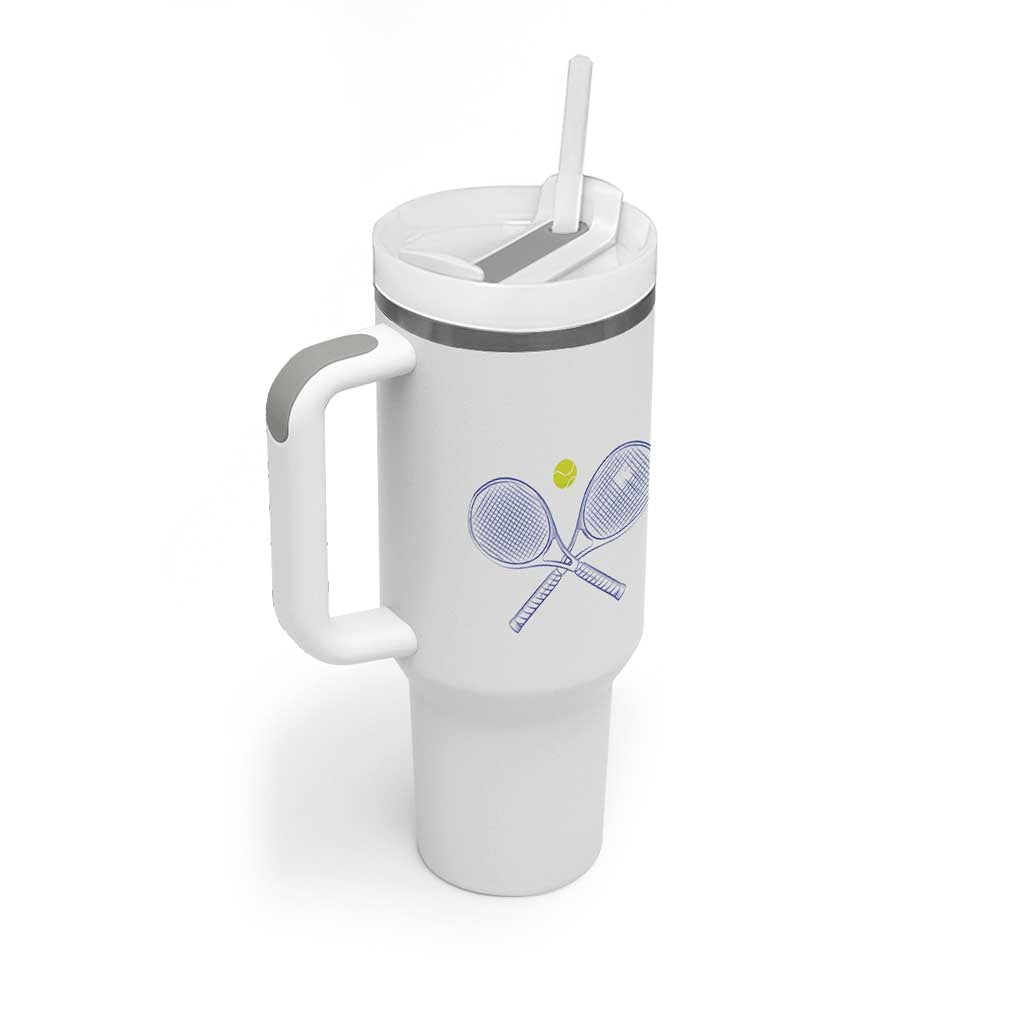 Funny Tennis Tumbler With Handle Tears Of The People I Beat At Tennis