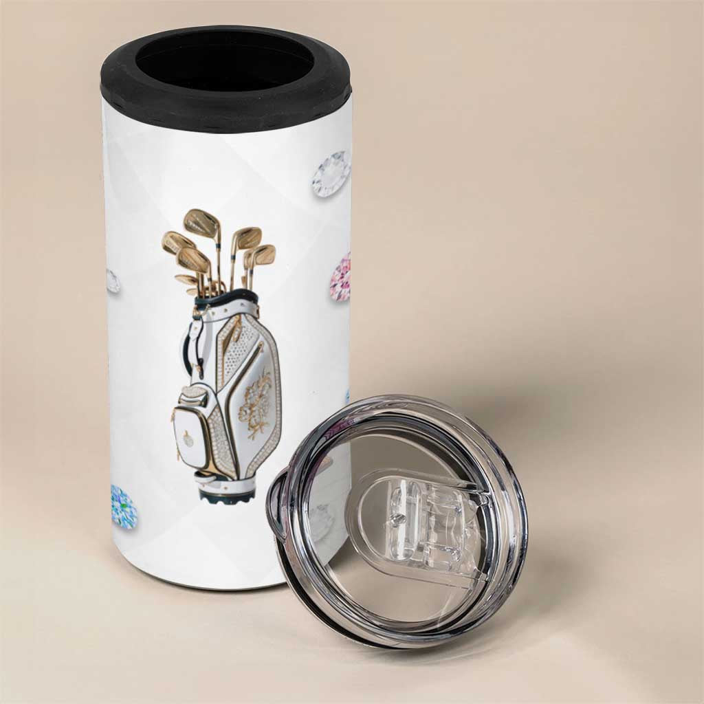 Funny Golfer 4 in 1 Can Cooler Tumbler Golf Lover Golfing Gifts for Women - Wonder Print Shop