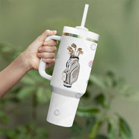 Funny Golfer Tumbler With Handle Golf Lover Golfing Gifts for Women - Wonder Print Shop