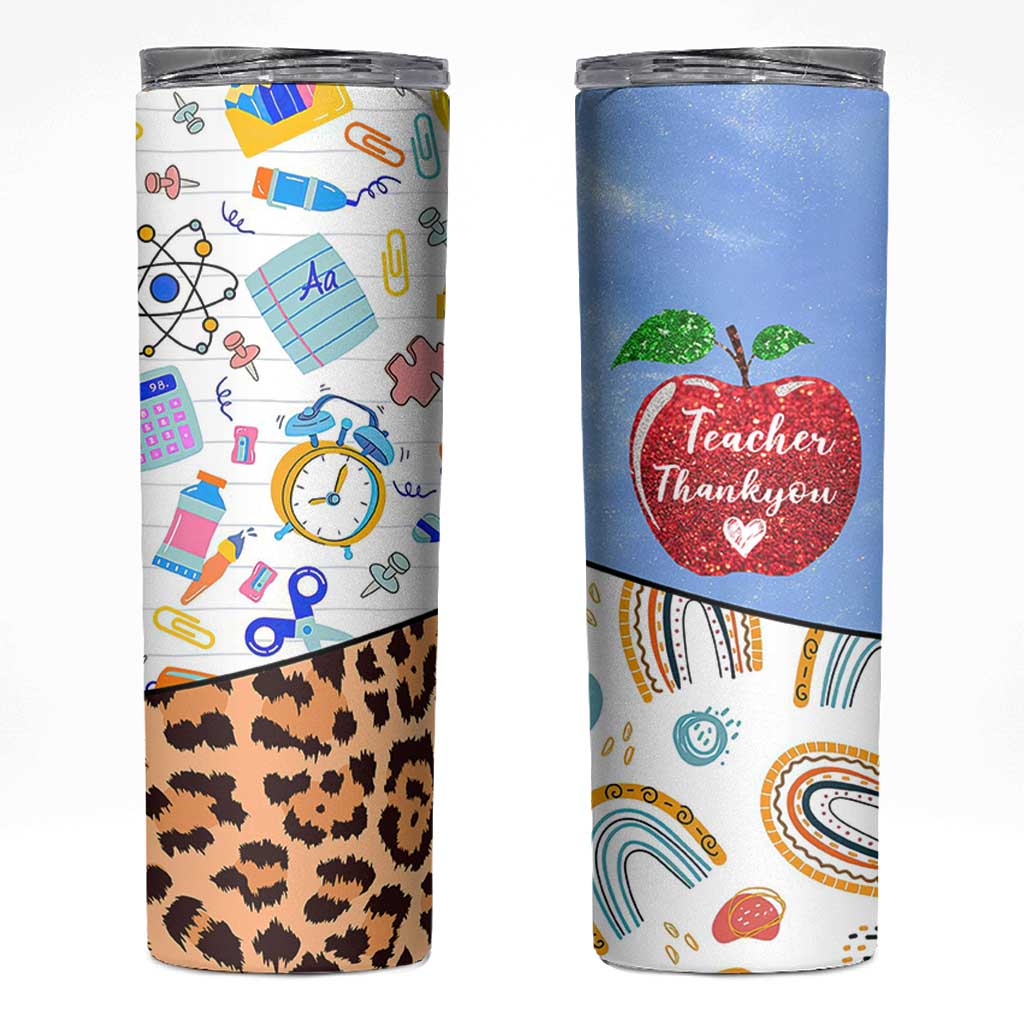 Teacher Skinny Tumbler Teaching Is A Work of Heart Teachers Day Appreciation Gifts