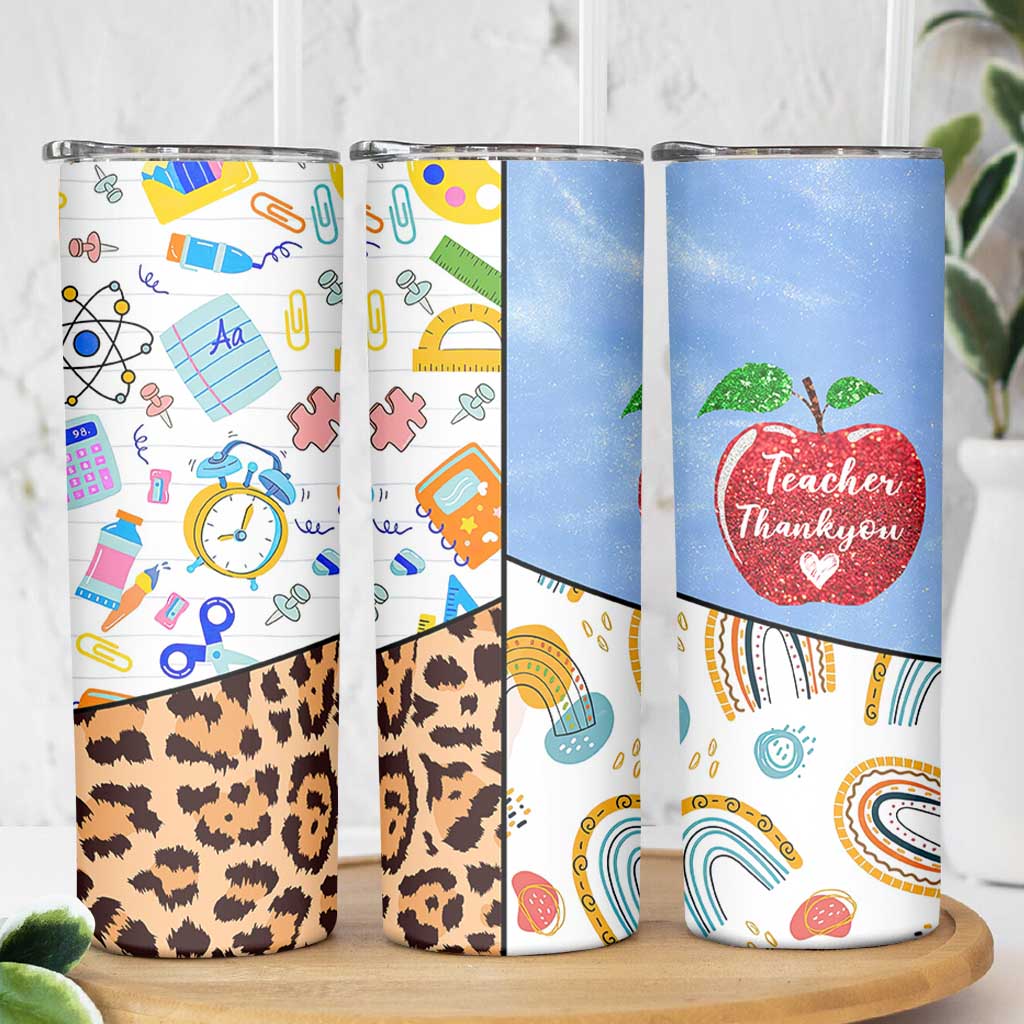 Teacher Skinny Tumbler Teaching Is A Work of Heart Teachers Day Appreciation Gifts