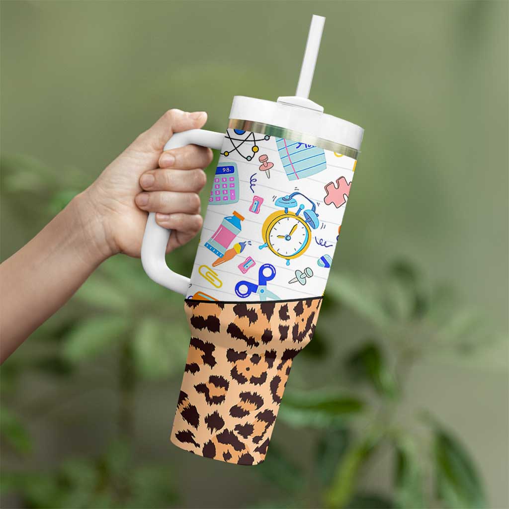 Teacher Tumbler With Handle Teaching Is A Work of Heart Teachers Day Appreciation Gifts