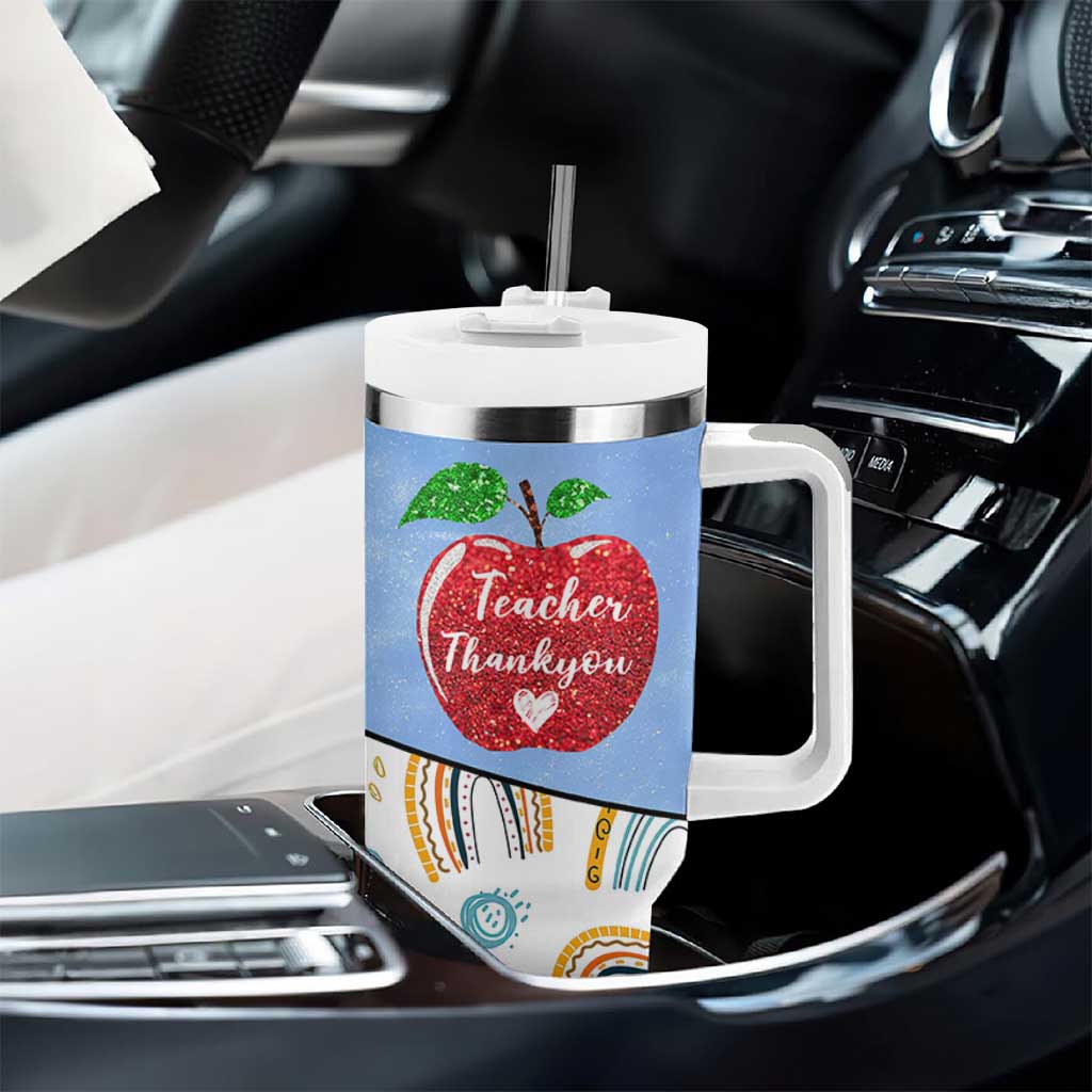 Teacher Tumbler With Handle Teaching Is A Work of Heart Teachers Day Appreciation Gifts
