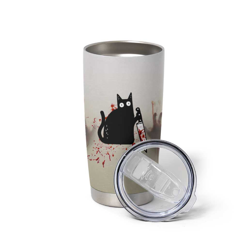 Halloween Cat Lover Gift Tumbler Cup I'll Put You In The Trunk And Help People Look For You Don't Test Me - Wonder Print Shop