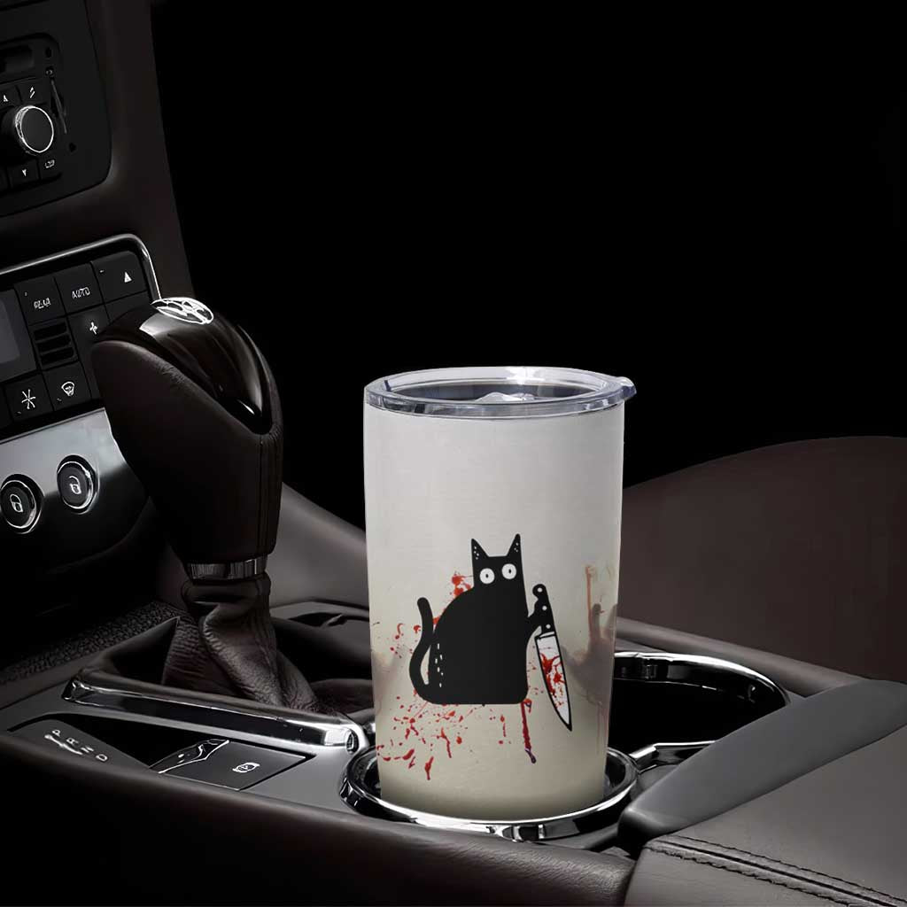 Halloween Cat Lover Gift Tumbler Cup I'll Put You In The Trunk And Help People Look For You Don't Test Me - Wonder Print Shop