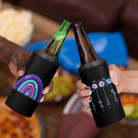 Suicide Prevention Awareness 4 in 1 Can Cooler Tumbler Hope Faith Love Strength Teal Purple Christian Sunflower - Wonder Print Shop