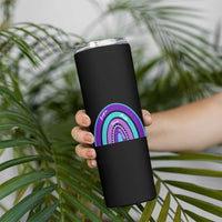 Suicide Prevention Awareness Skinny Tumbler Hope Faith Love Strength Teal Purple Christian Sunflower - Wonder Print Shop
