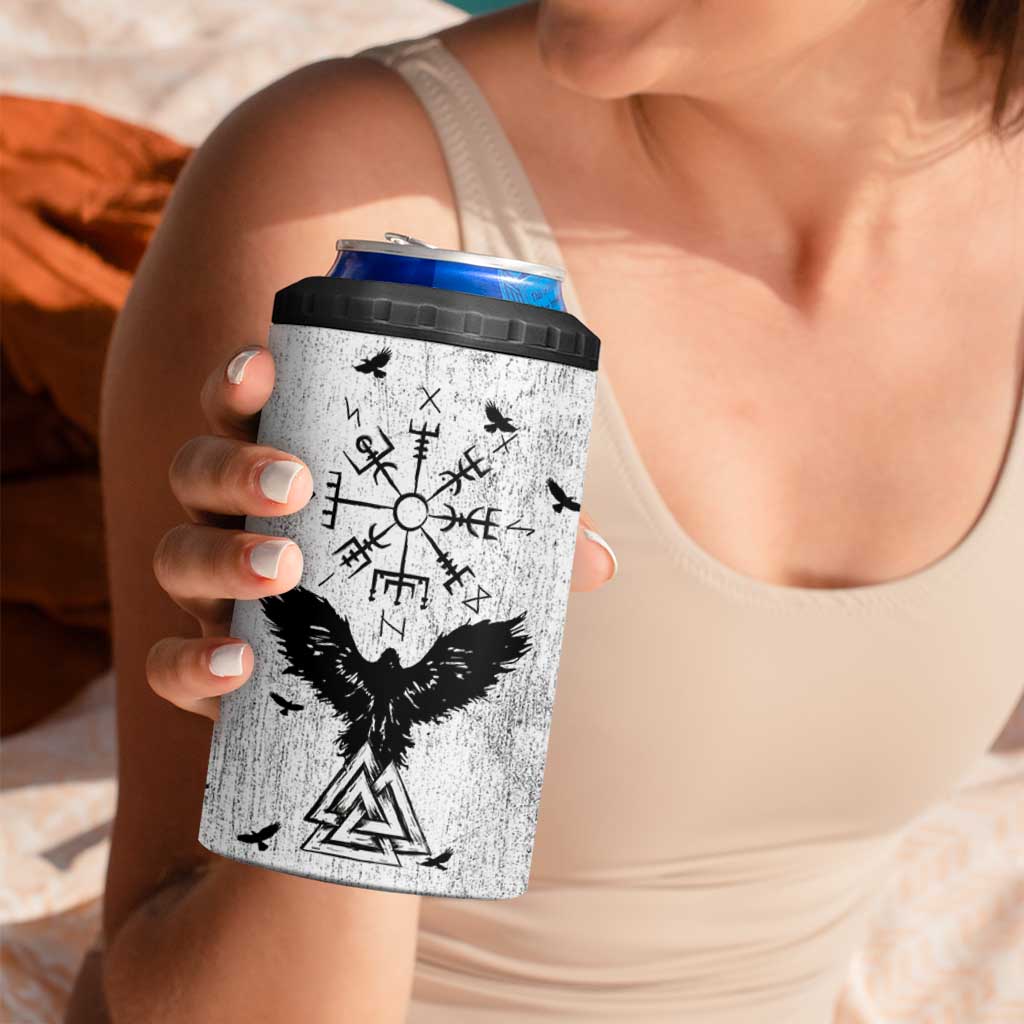 Viking 4 in 1 Can Cooler Tumbler Raven Celtic Gift For Men Dad Son